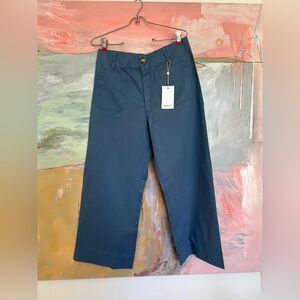 Quince Chino Cropped Wide Leg Pants Size 10